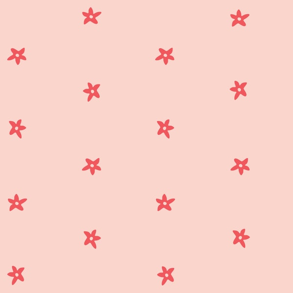 Minimal Coral Flower Dots