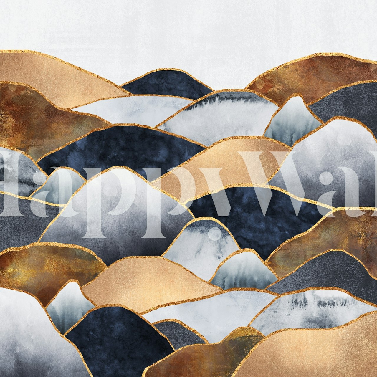 Hills wallpaper displayed in a room