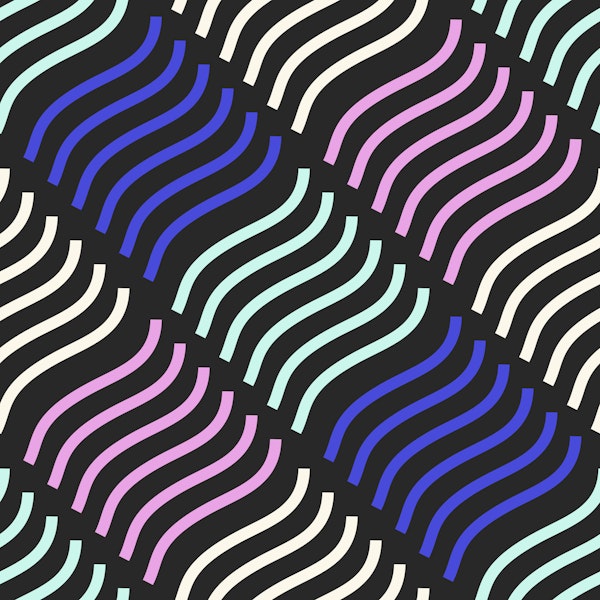 Neon Diamond Flow Lines Pattern