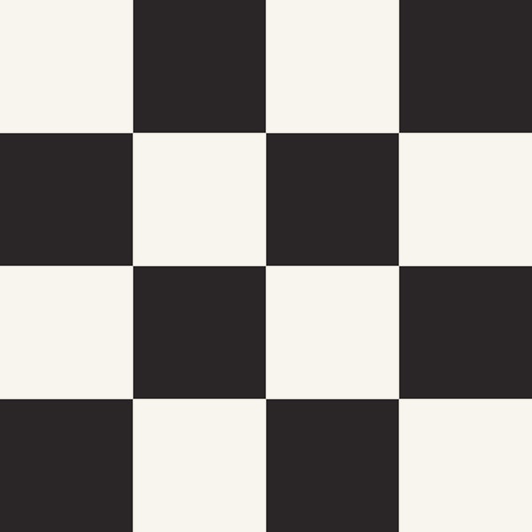 Checkerboard - black and cream - medium