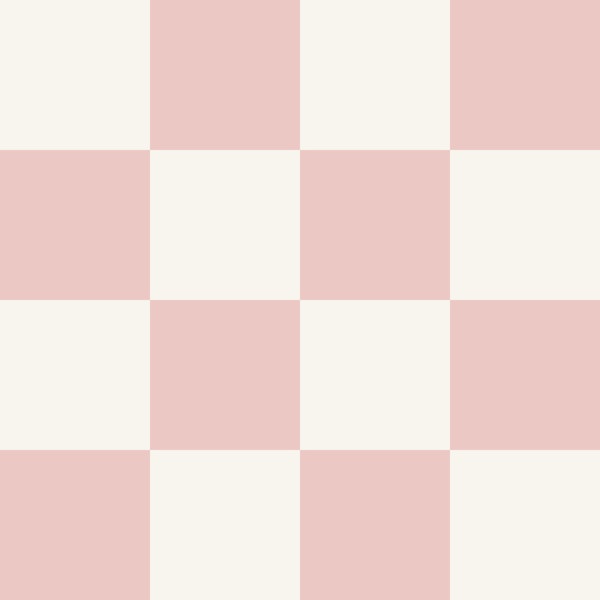 Checkerboard - dusty rose and cream - Medium