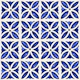 Hand Painted Blue Floral Tiles