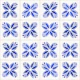 Handpainted Blue Flower Tiles