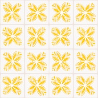 Handpainted Yellow Flower Tiles tapeta