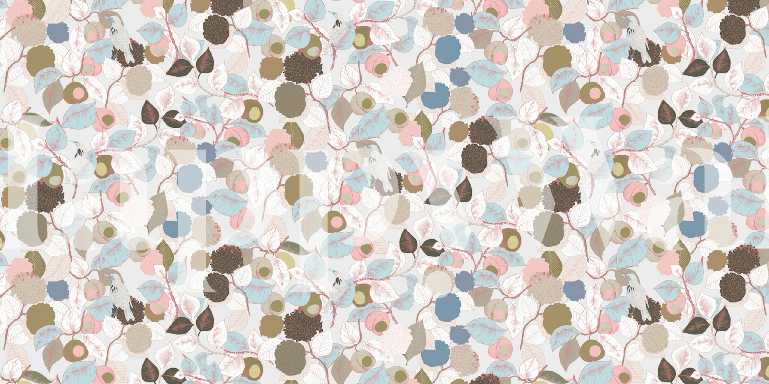 Květinová tapeta Pastel Hydrangeas and Apricots v místnosti