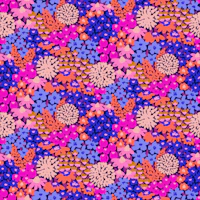 Pink Purple Orange Wildflower Meadow wallpaper
