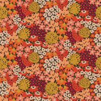 Retro Floral Meadow Warm Wildflower Summer wallpaper