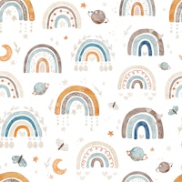 Boho Rainbows - small blue tapetas