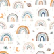 Boho Rainbows - small blue