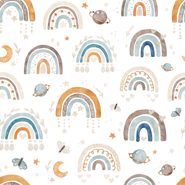 Boho Rainbows - small blue