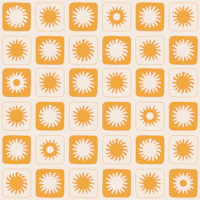 Playful Sun Rays Grid yellow wallpaper