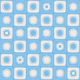 Playful Sun Rays Grid blue