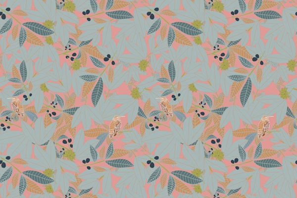 Minimalist Foliage in Pink