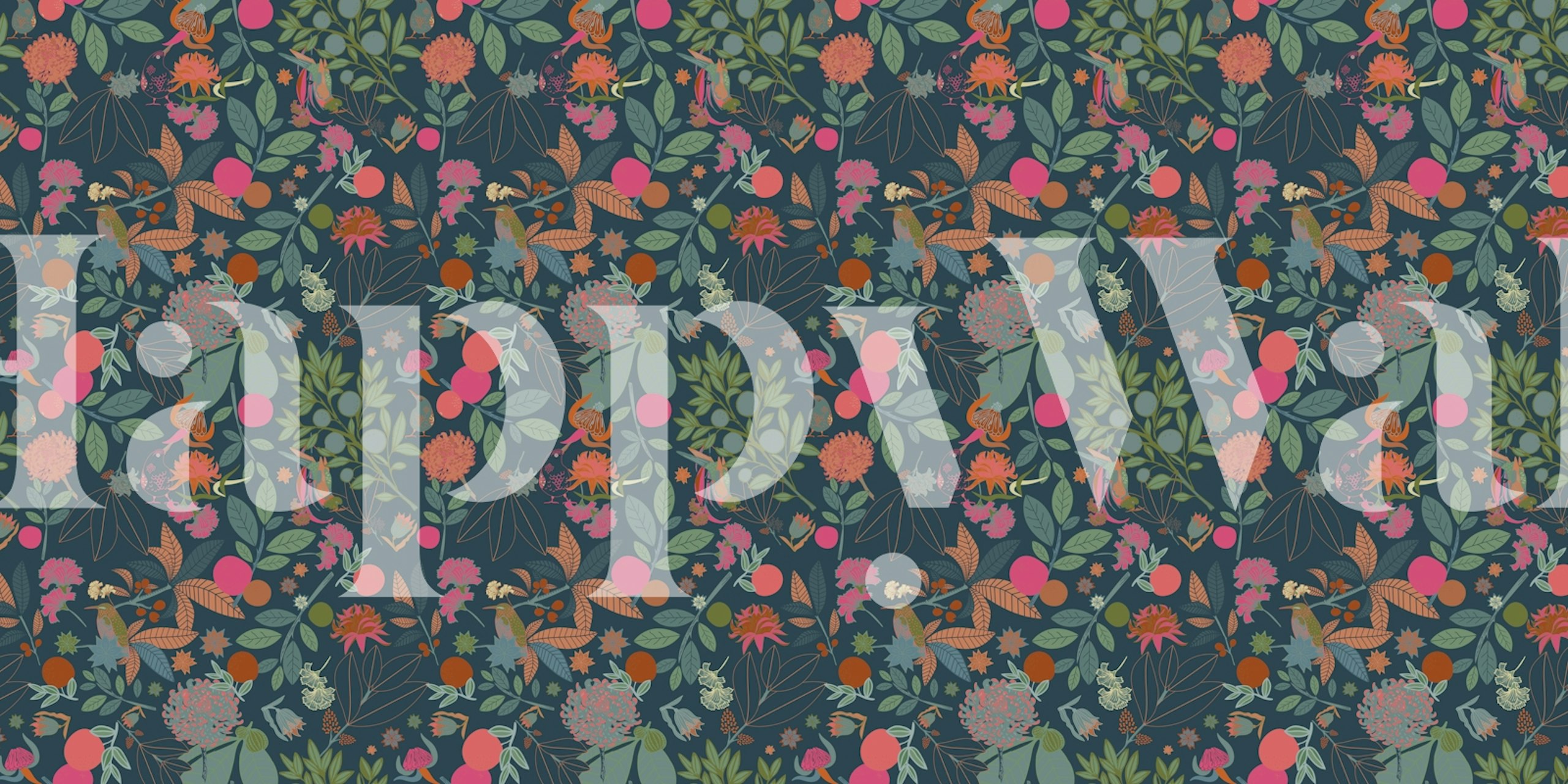 Mediterranean Autumn Dark tapet i et rom