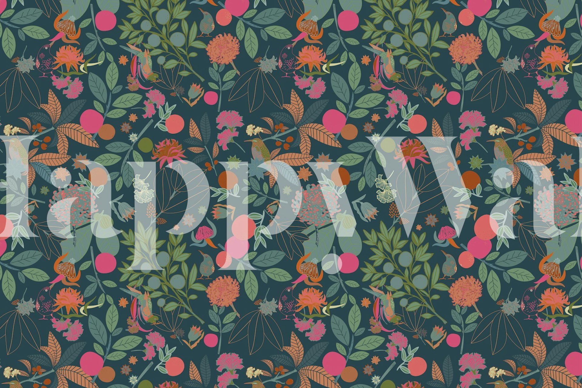 Mediterranean Autumn Dark tapete telpā