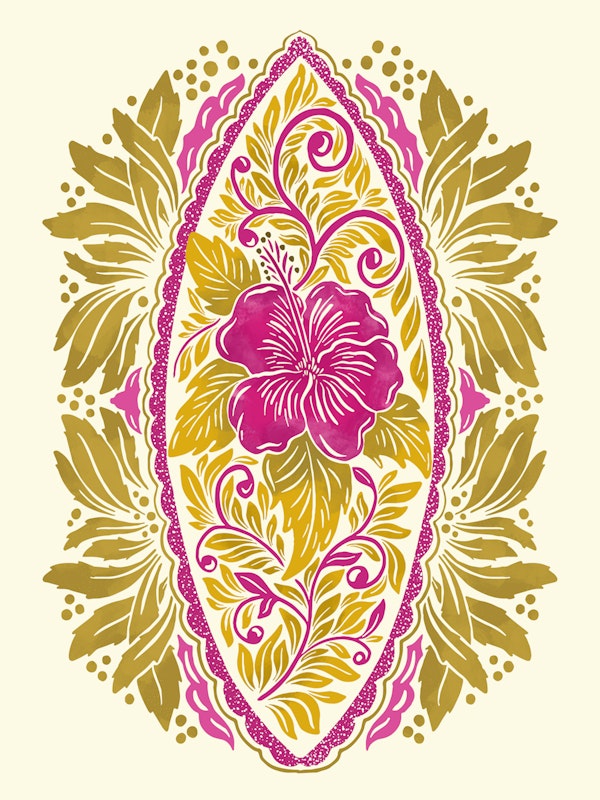 Vintage Botanical Medallion