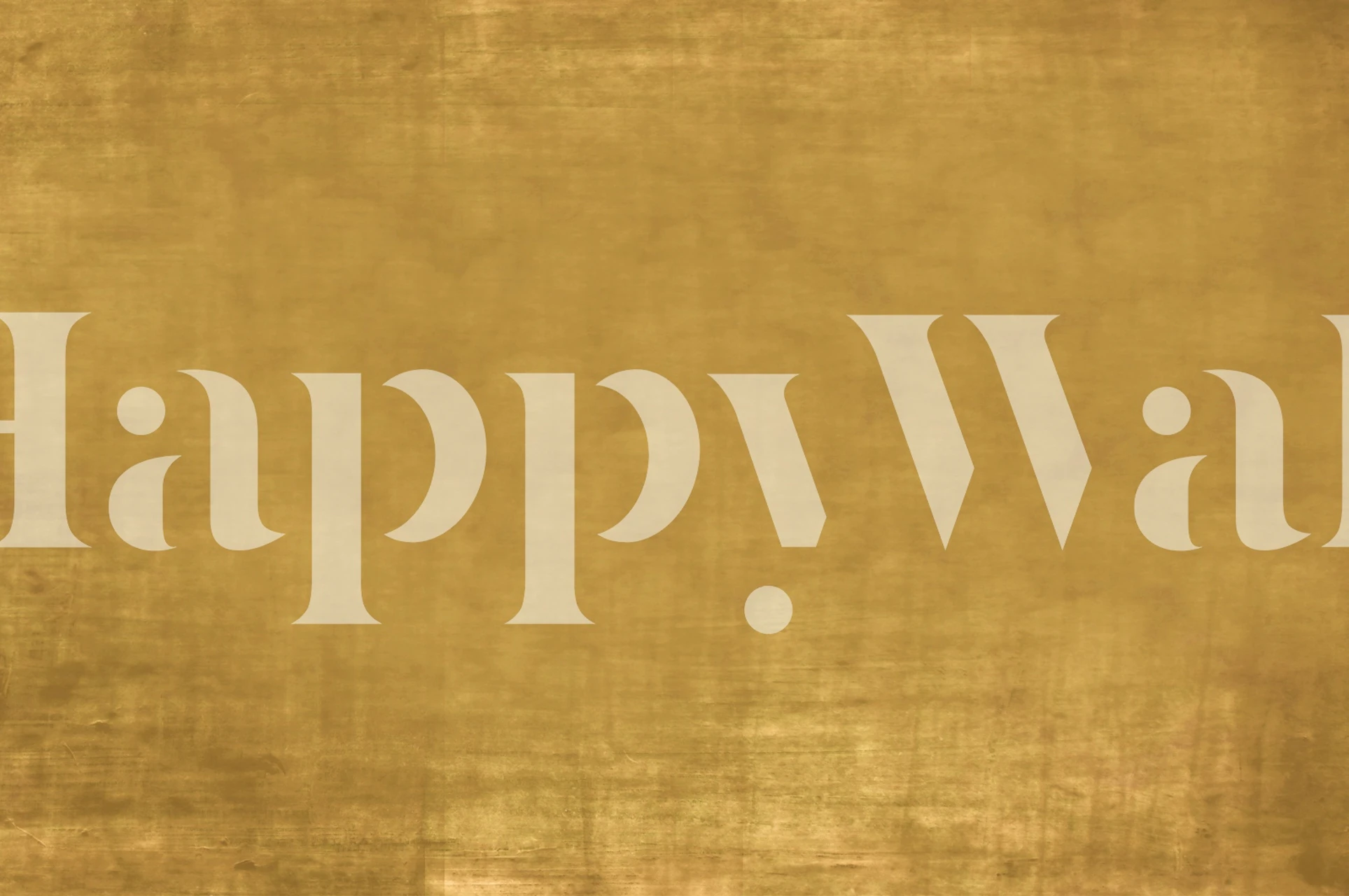 Soft sky golden yellow behang in een kamer.