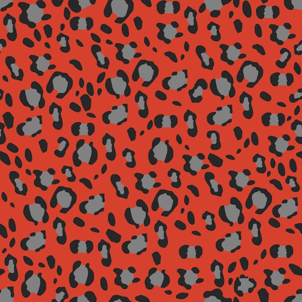 Bold Red Leopard Animal Print Glam 1