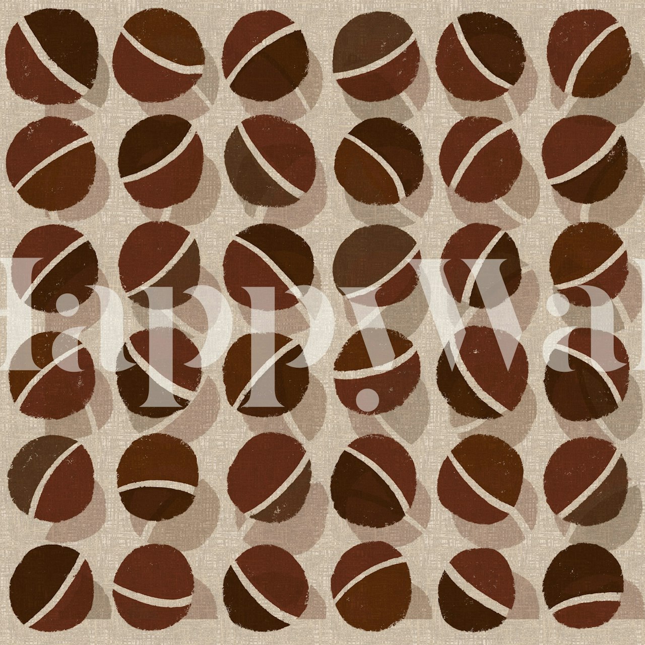 Vintage Tennis Ball Repeat tapettimuotoilu