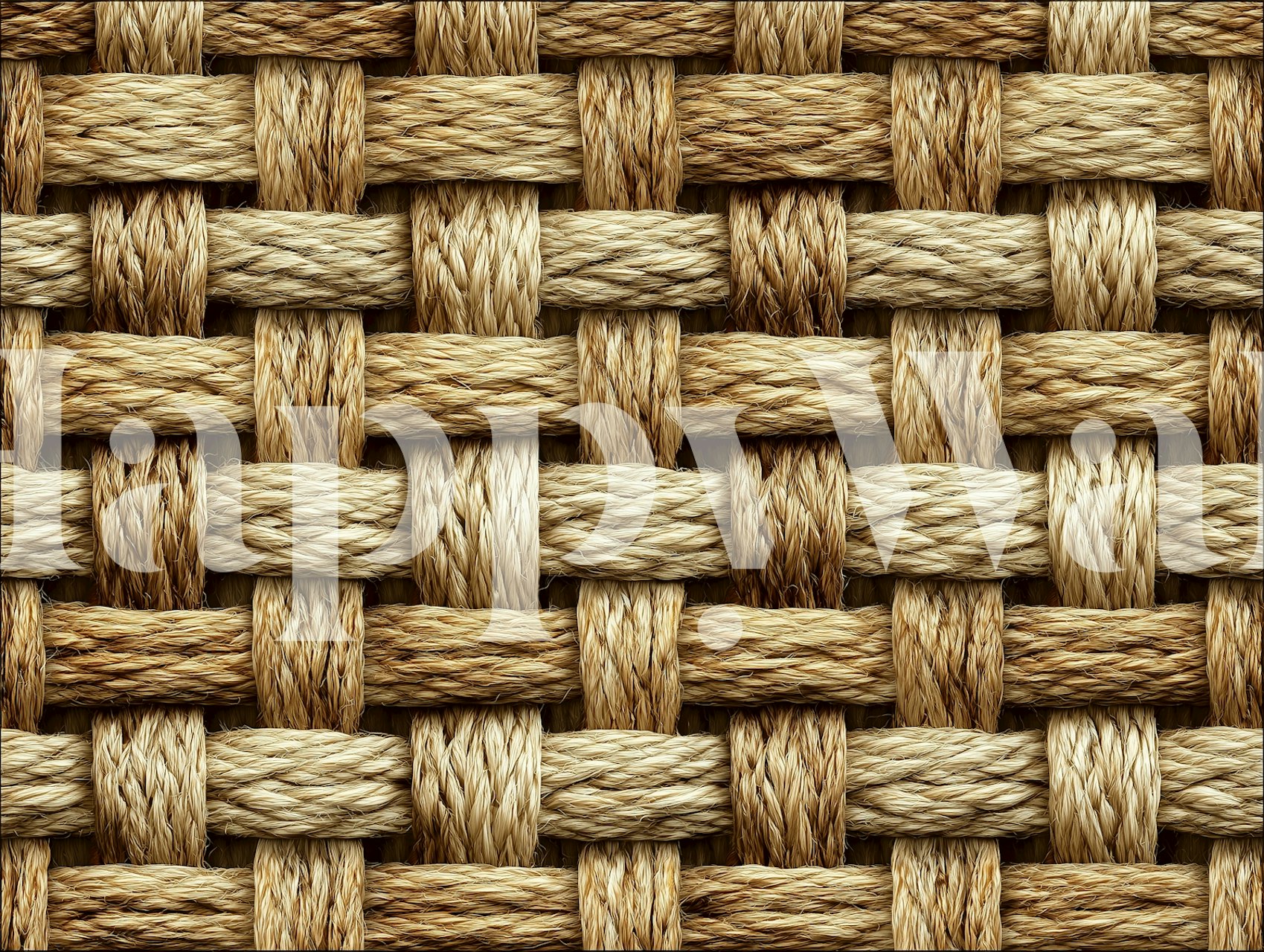 Natural jute weave wallpaper in a room