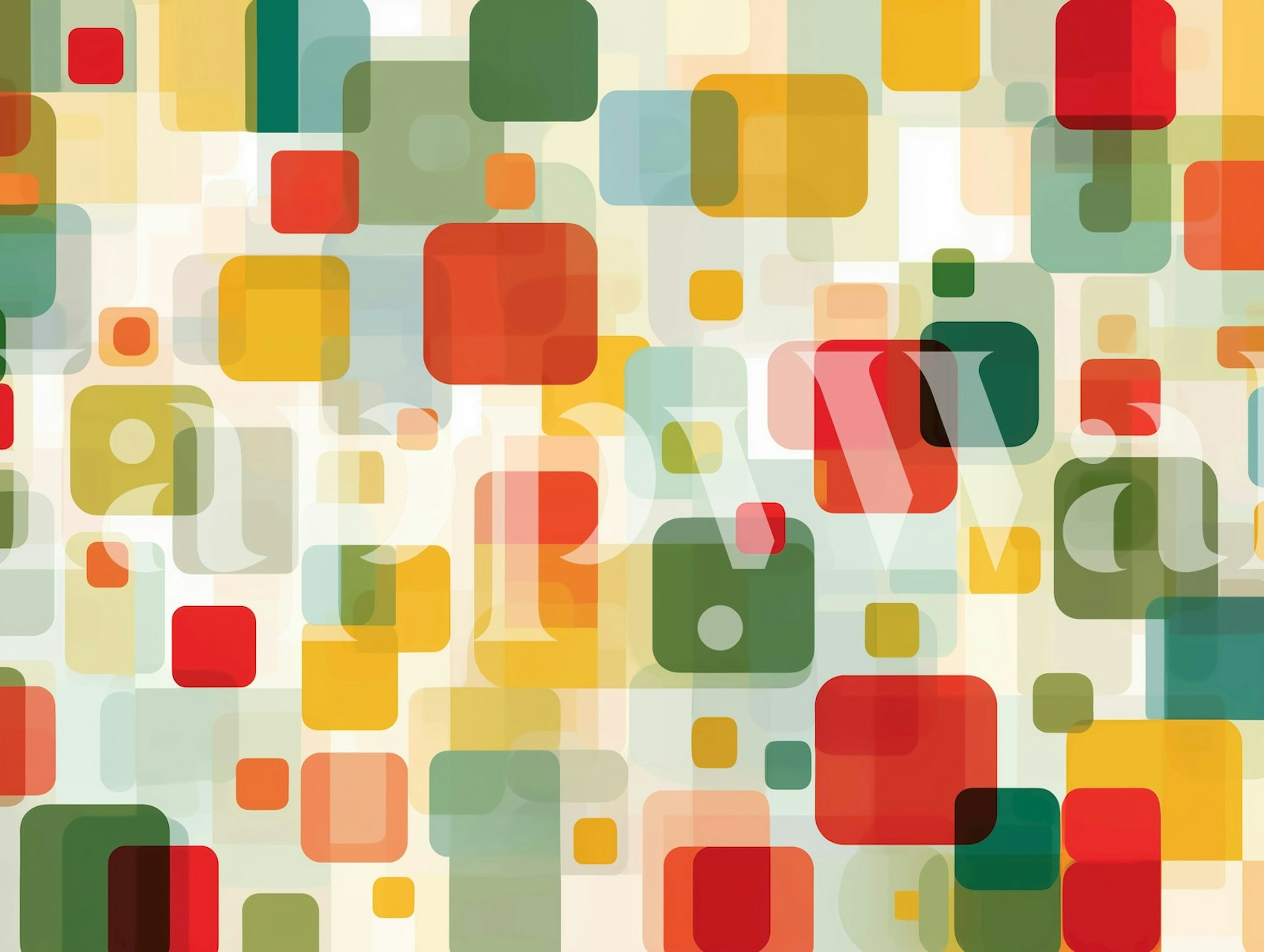 Playful Retro Geometry tapet i et rum