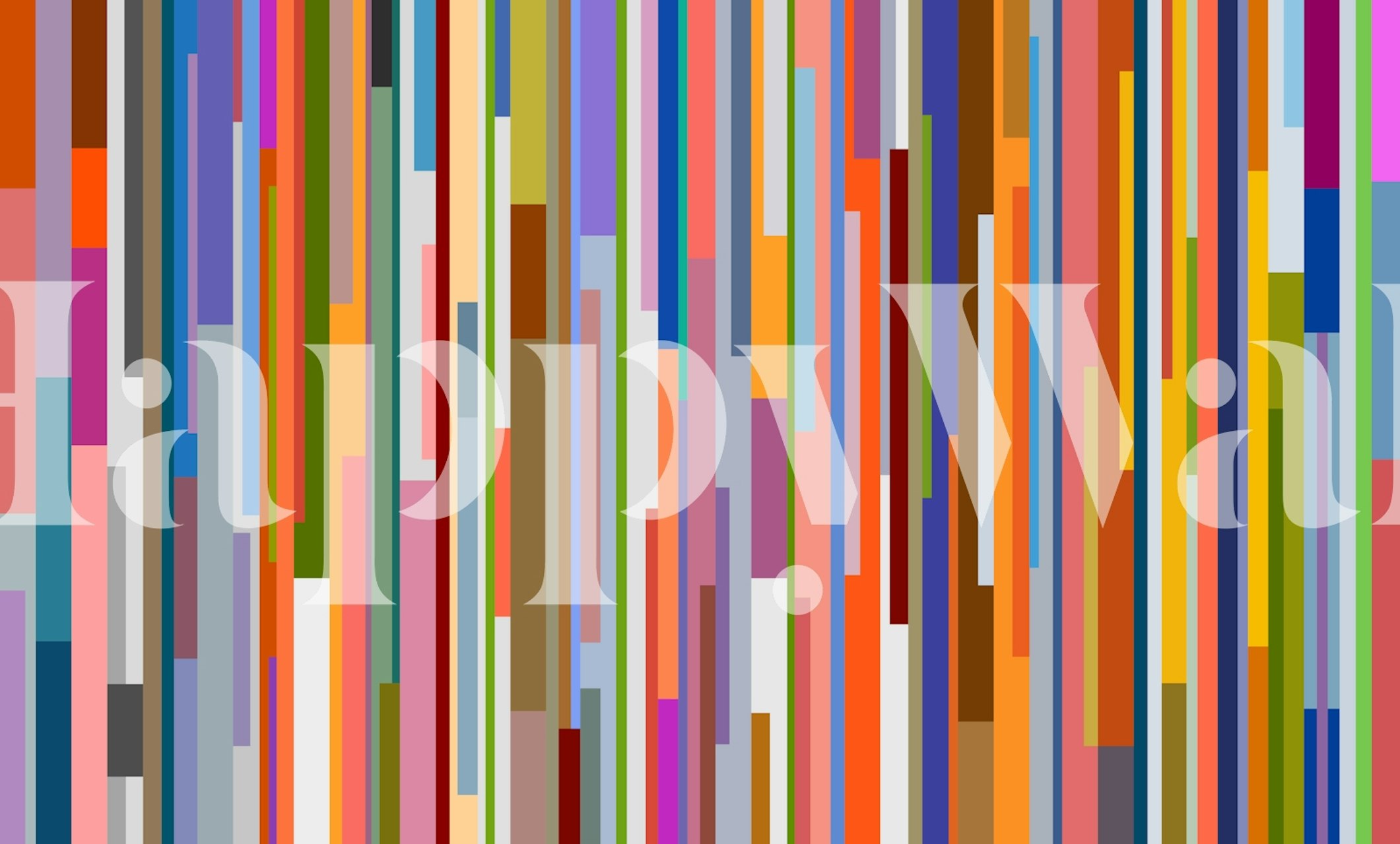 Tapeta Colorful Vertical Stripes w pomieszczeniu