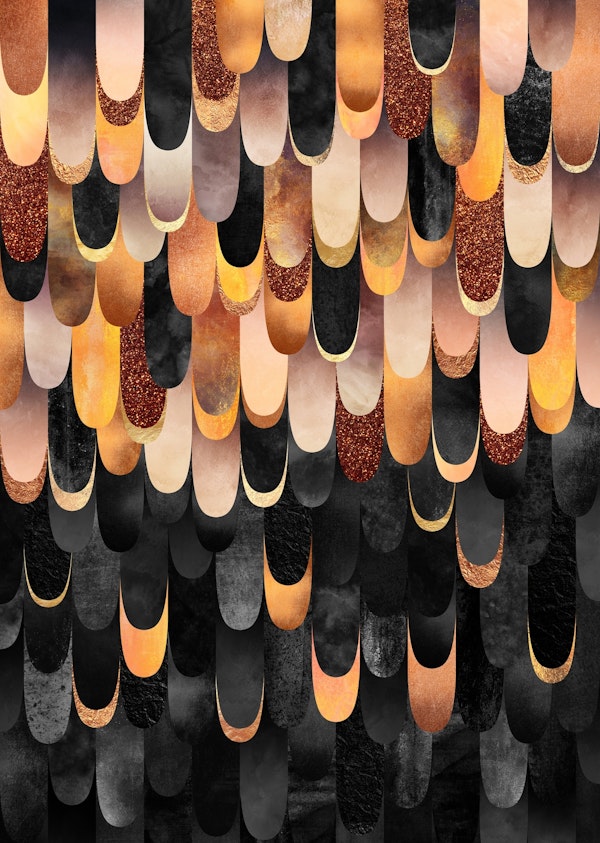 Feathered - Copper And Black