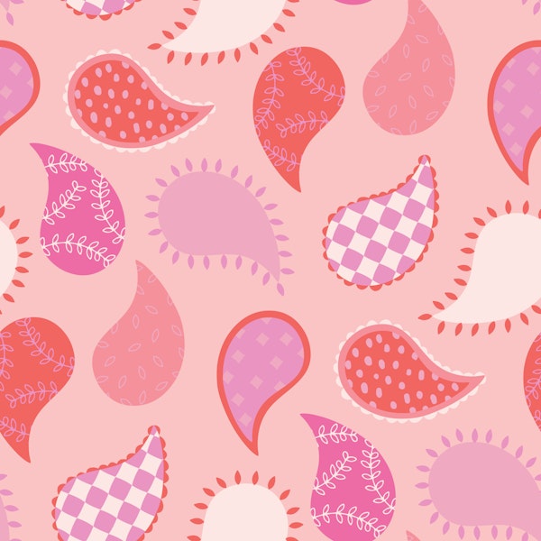 Cozy Cottage Paisley in pinks and red