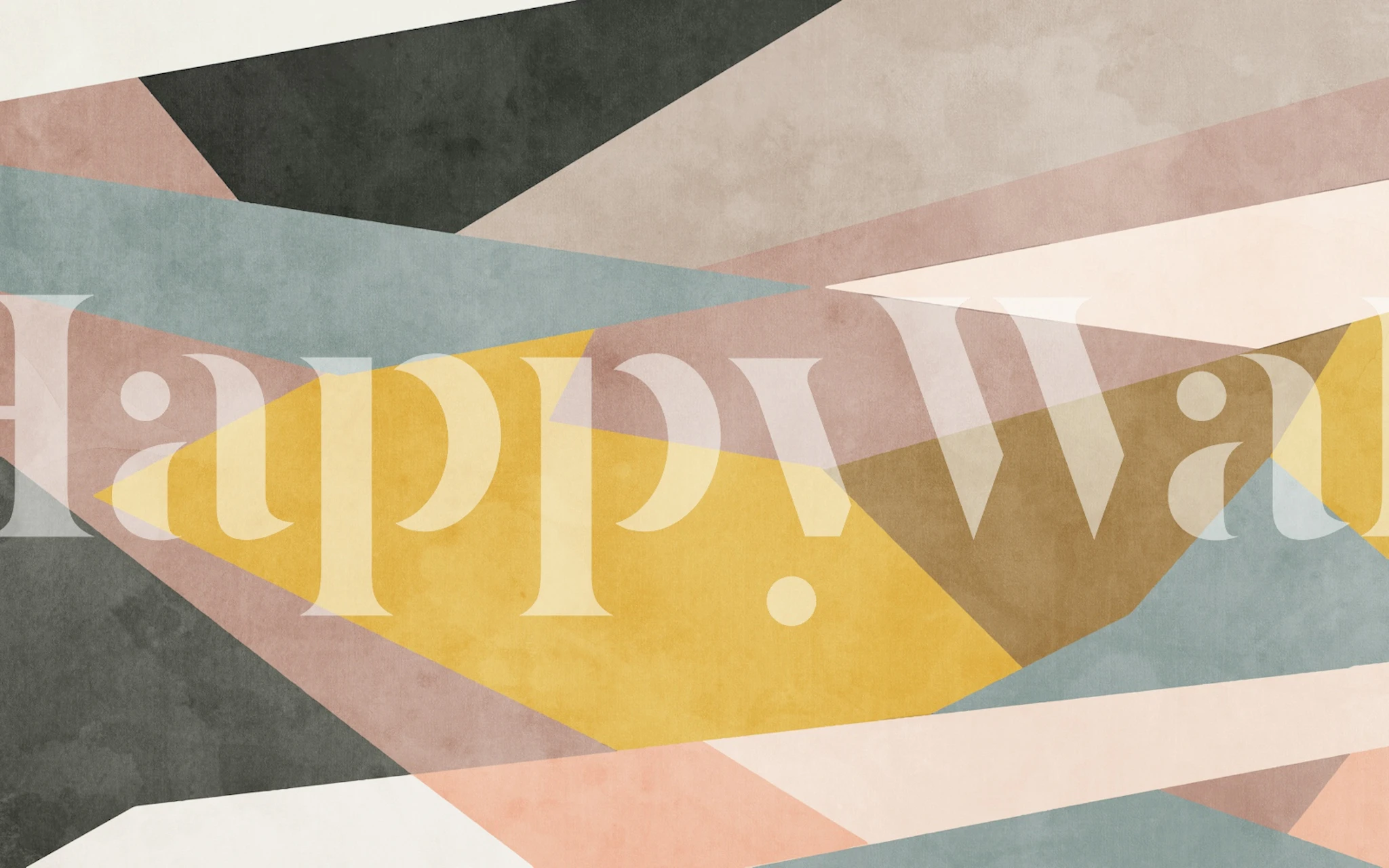 Abstract Angular Art Piece wallpaper in a room