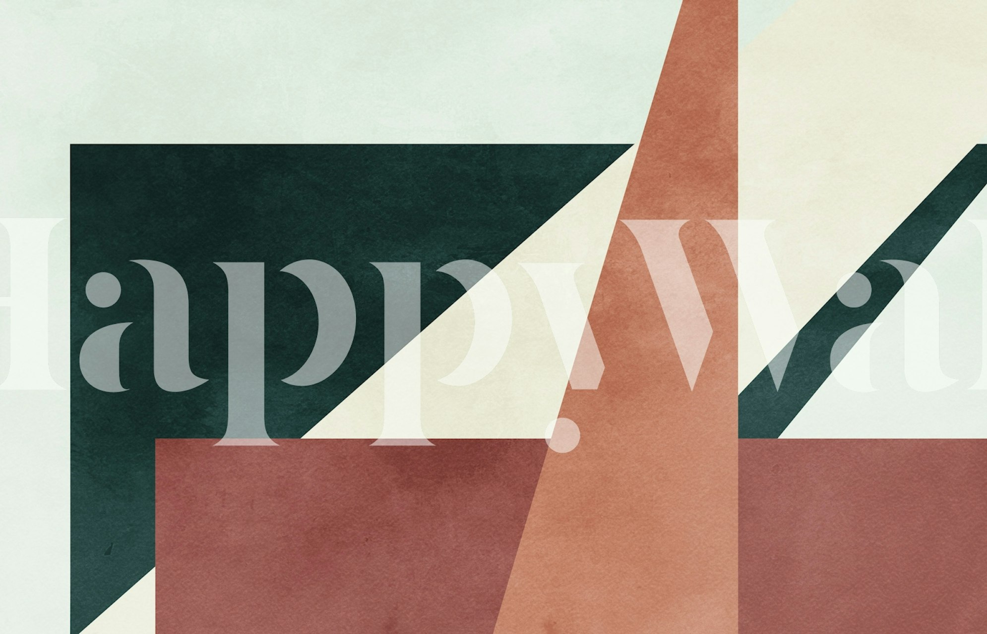 Trendy abstract design wallpaper i et rom