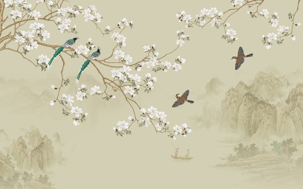 Blossoming Birds in Flight