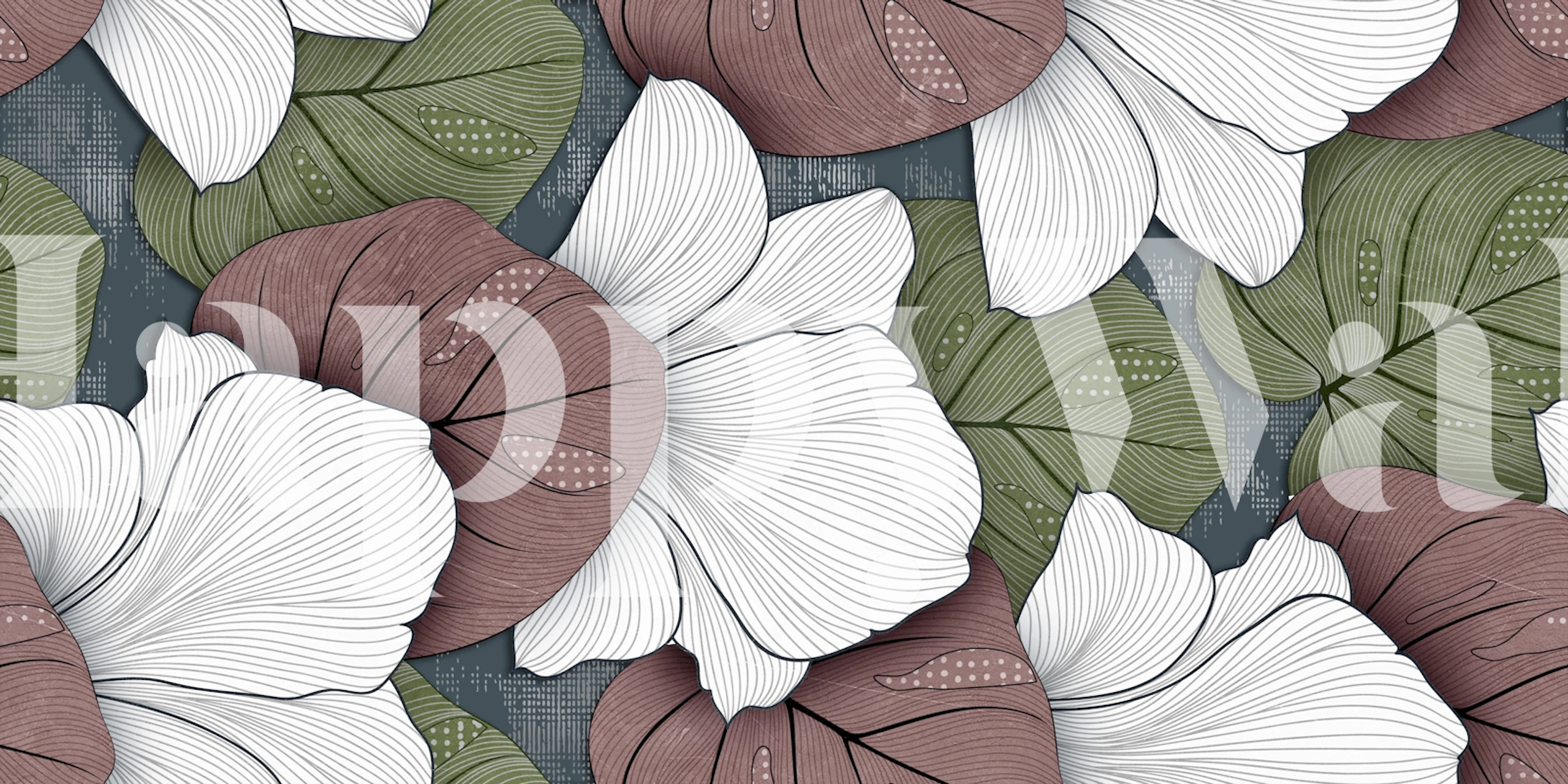 Lotus Leaves Elegance wallpaper in a room