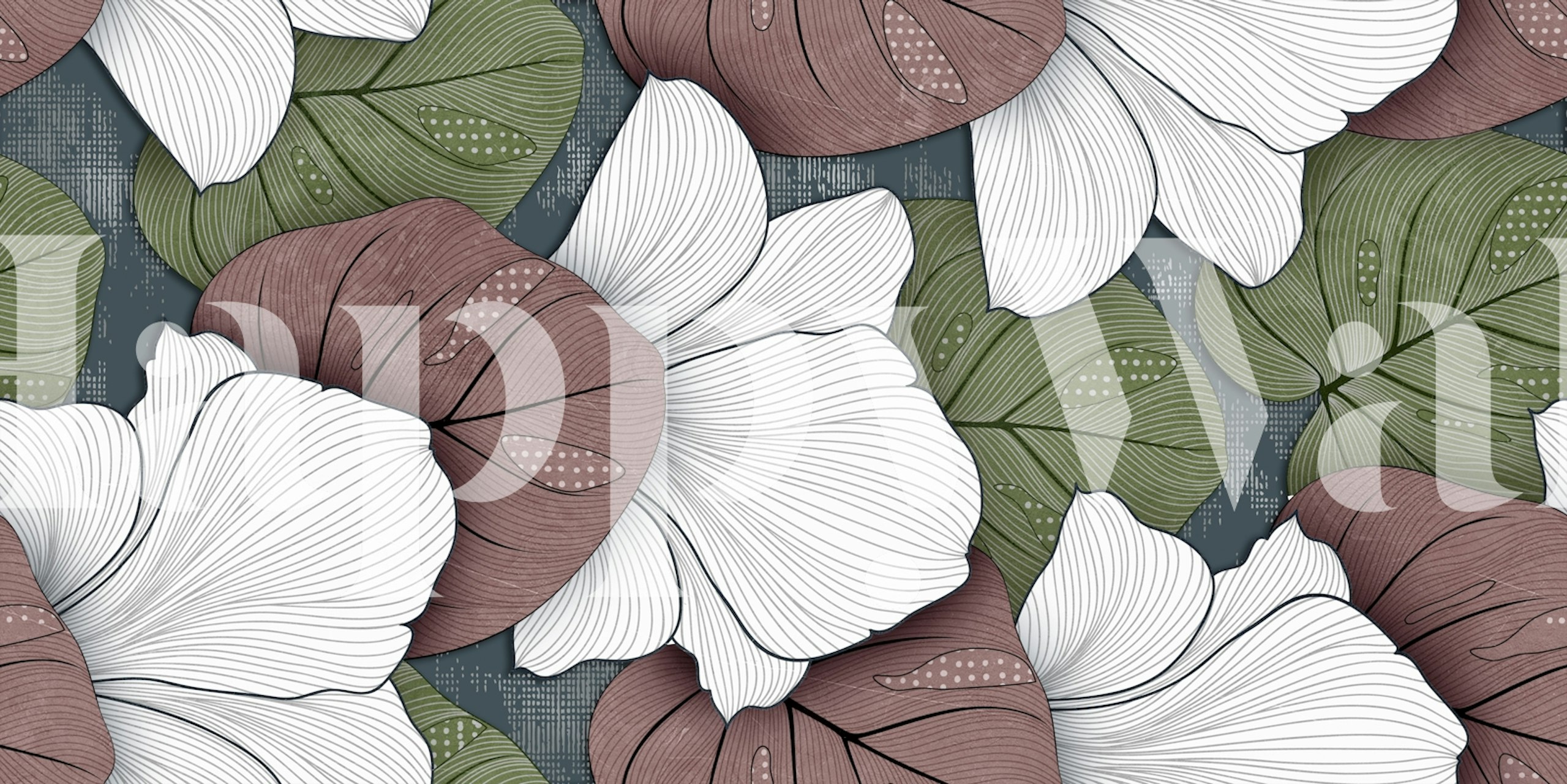 Lotus Leaves Elegance wallpaper in a room