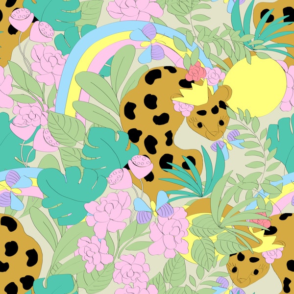 Rainbow Jungle Leopard Queen