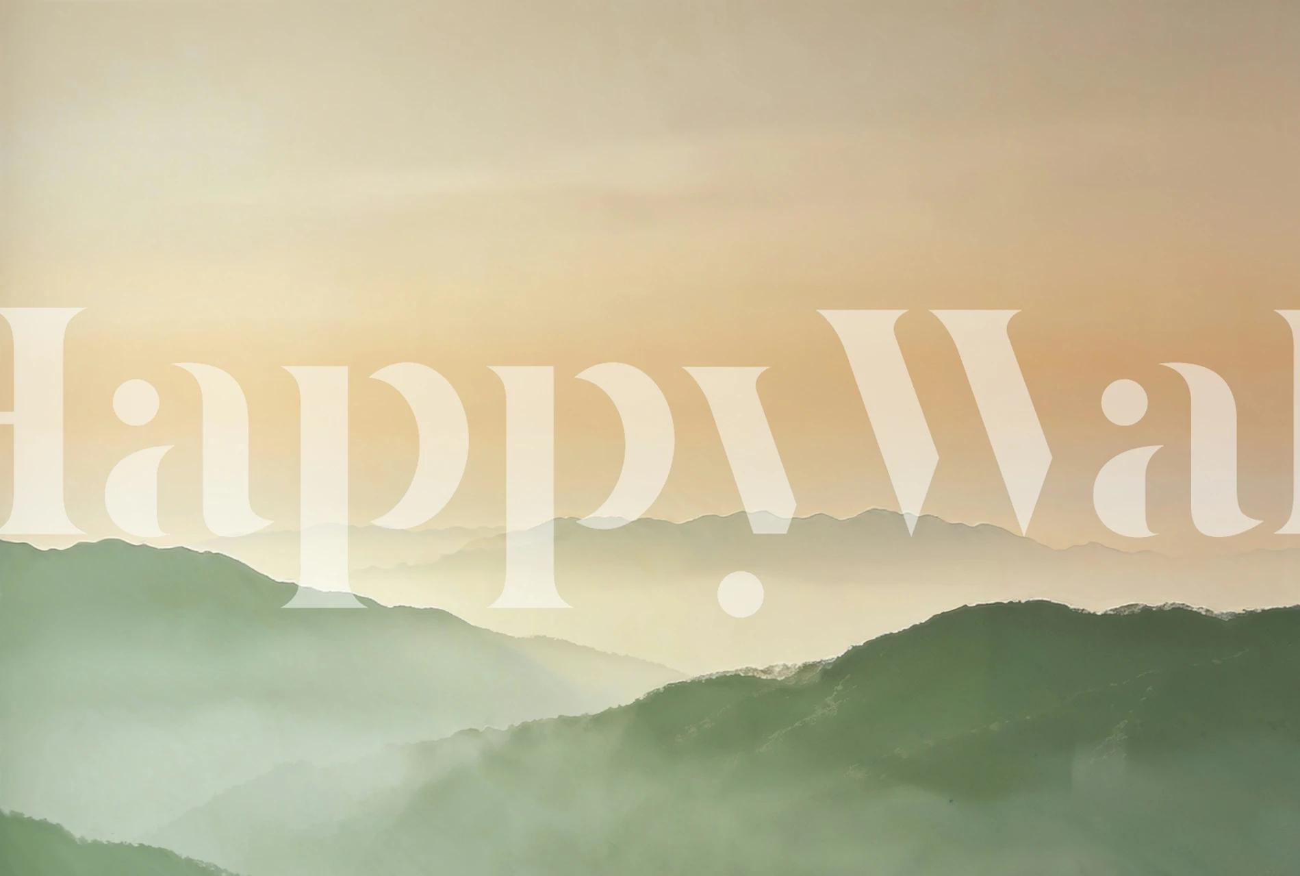 Tapeta Minimal Mountain Sunrise v místnosti