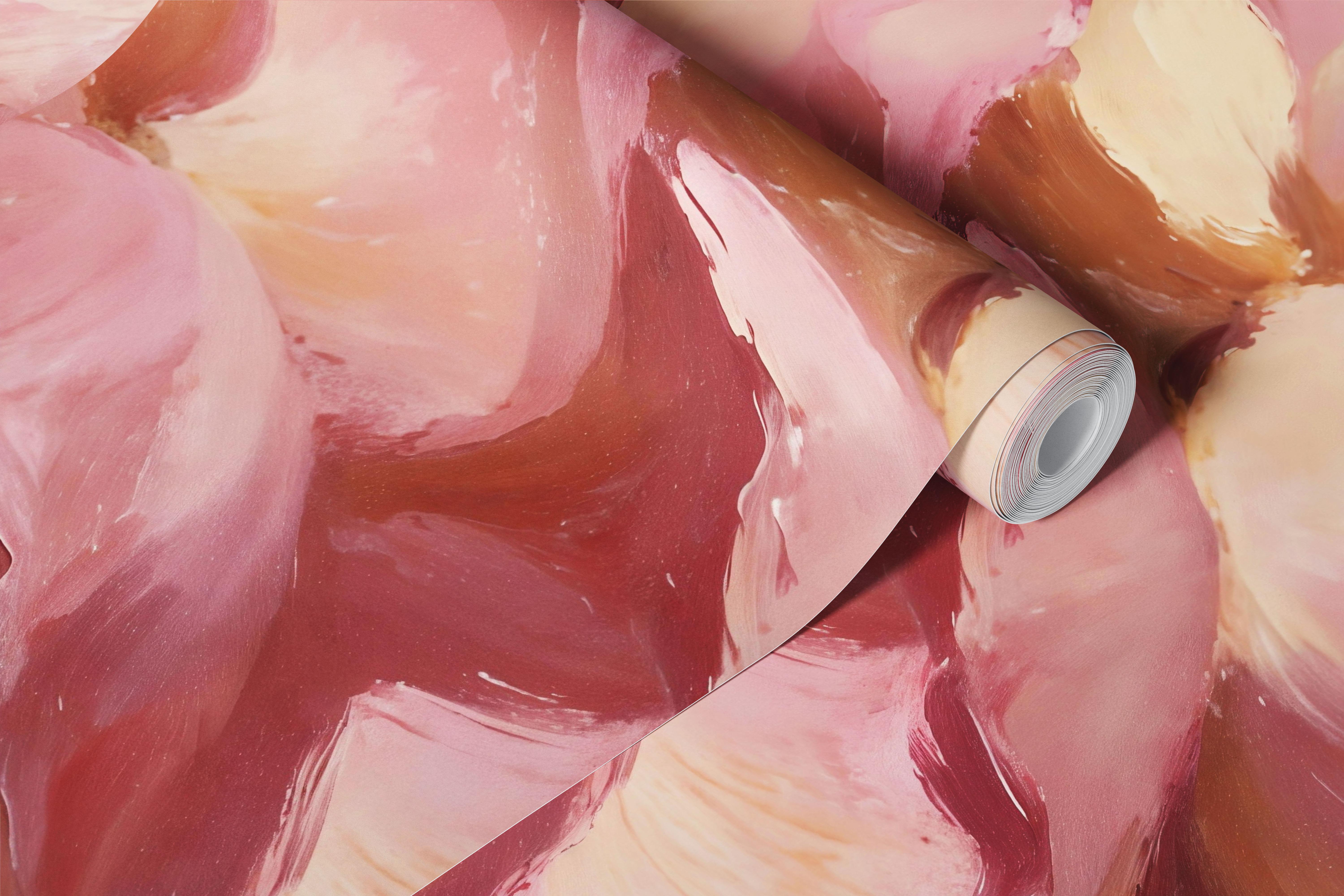 Blush Peony Bouquet Tapete in einem Raum