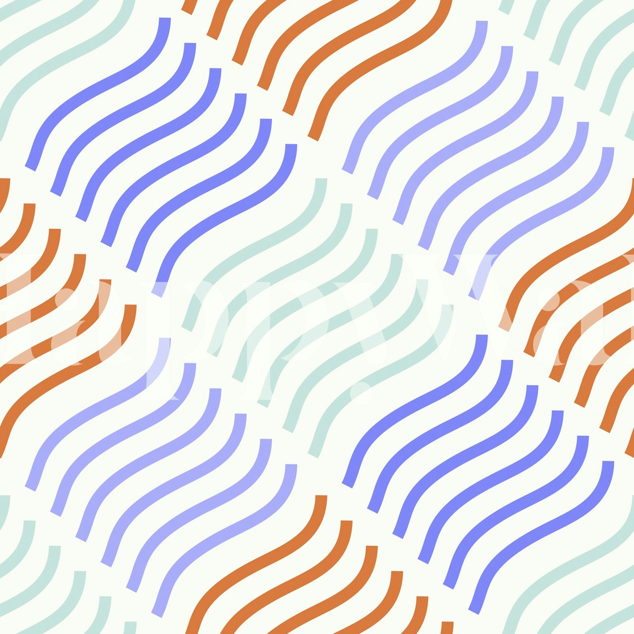 Playful diamond flow lines wallpaper in a room