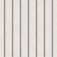 Coastal Blue Stripe Linen Texture behang