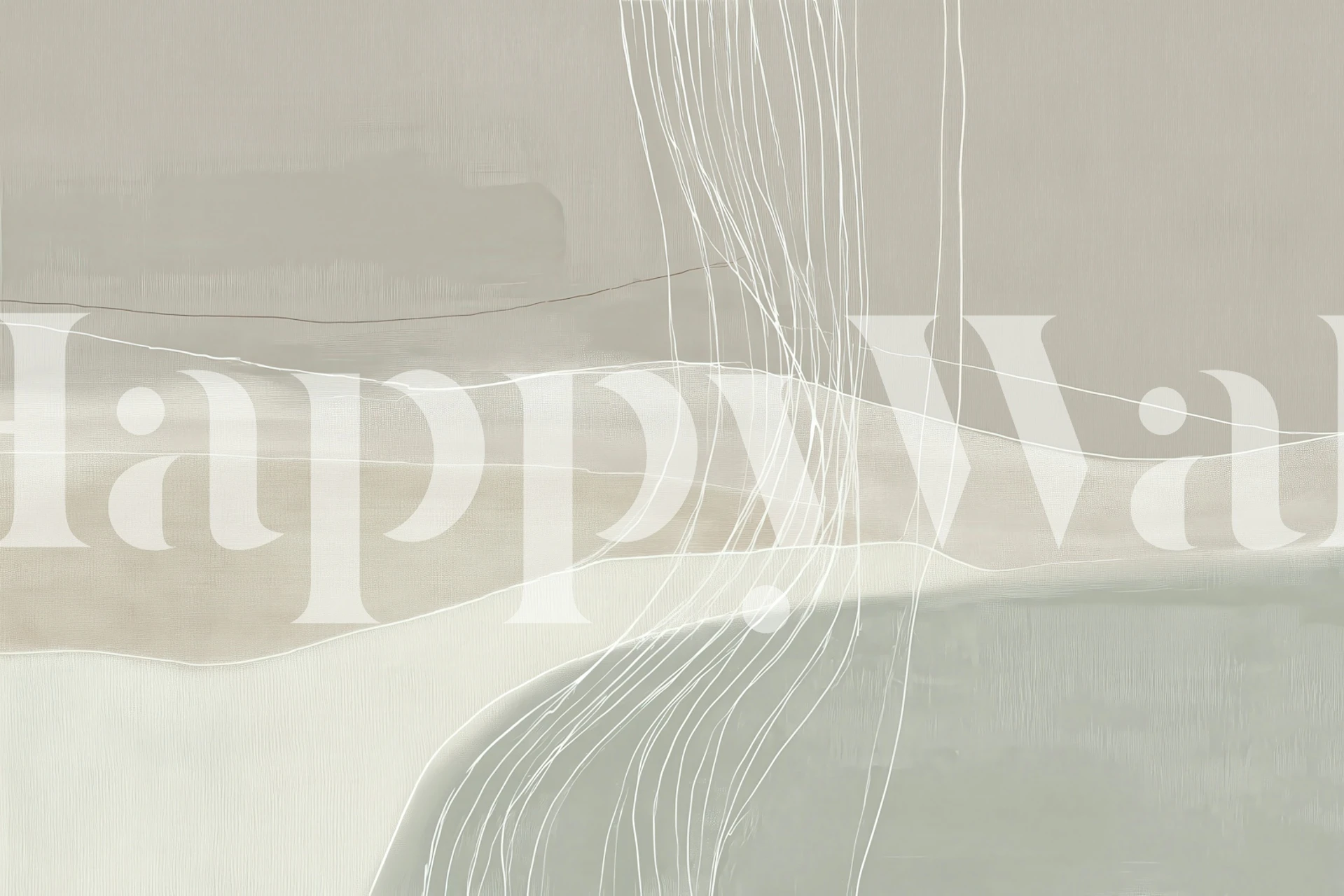 Soft Neutral Flow tapet i ett rum