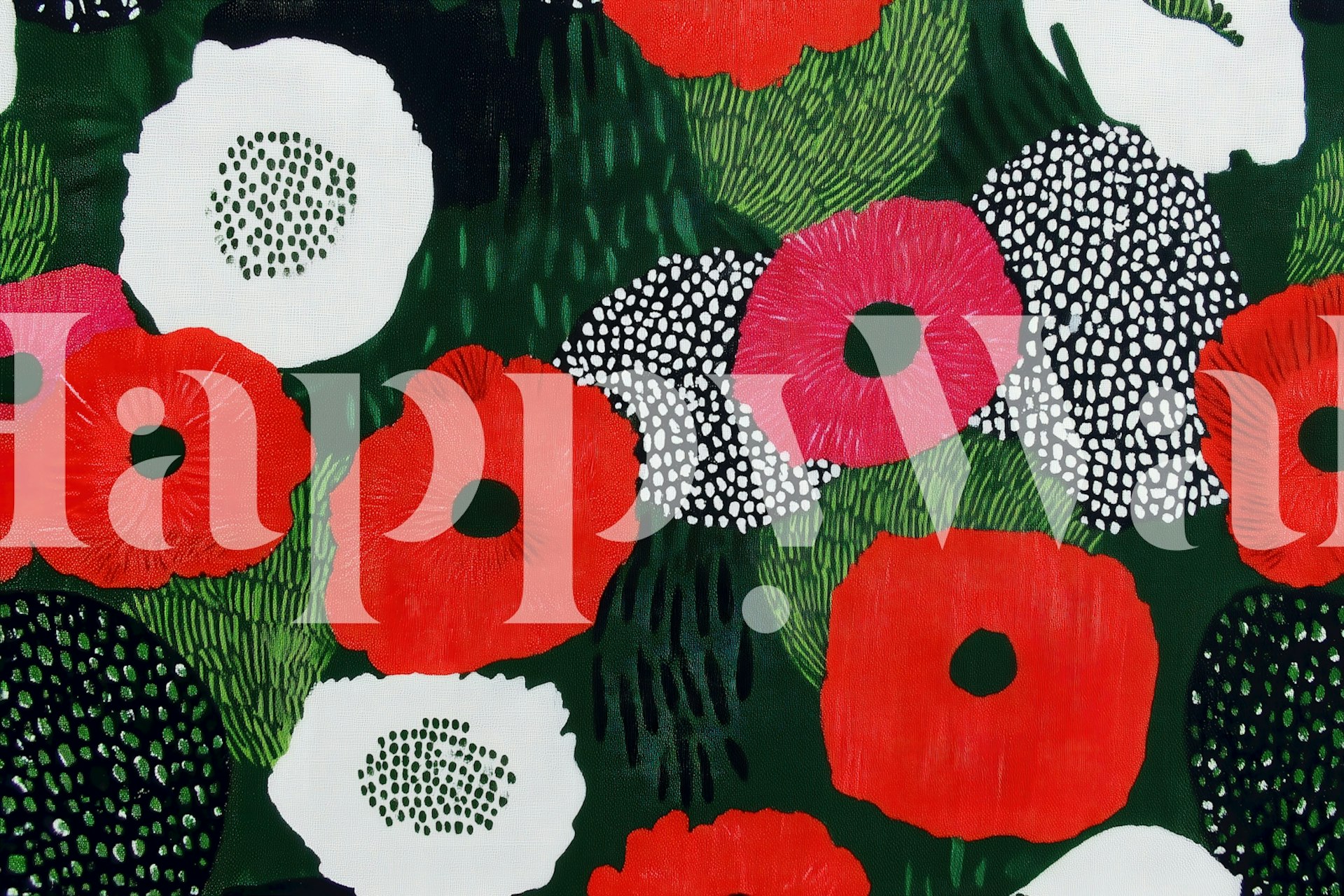 Dreamlike Floral Collage behang in een kamer