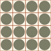 Retro Circle Check Grid tapeet