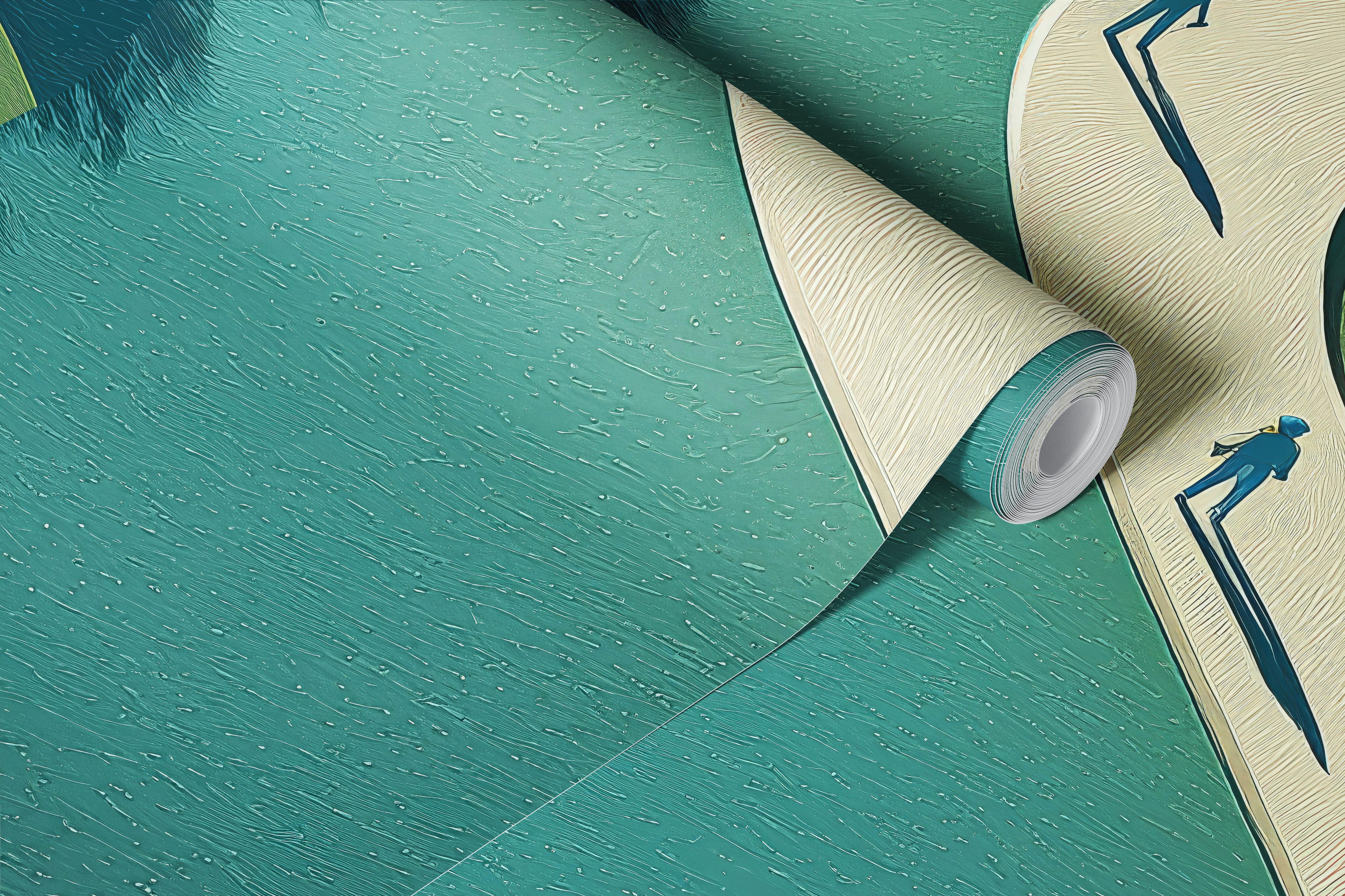 Abstract River Pathways tapéta egy szobában