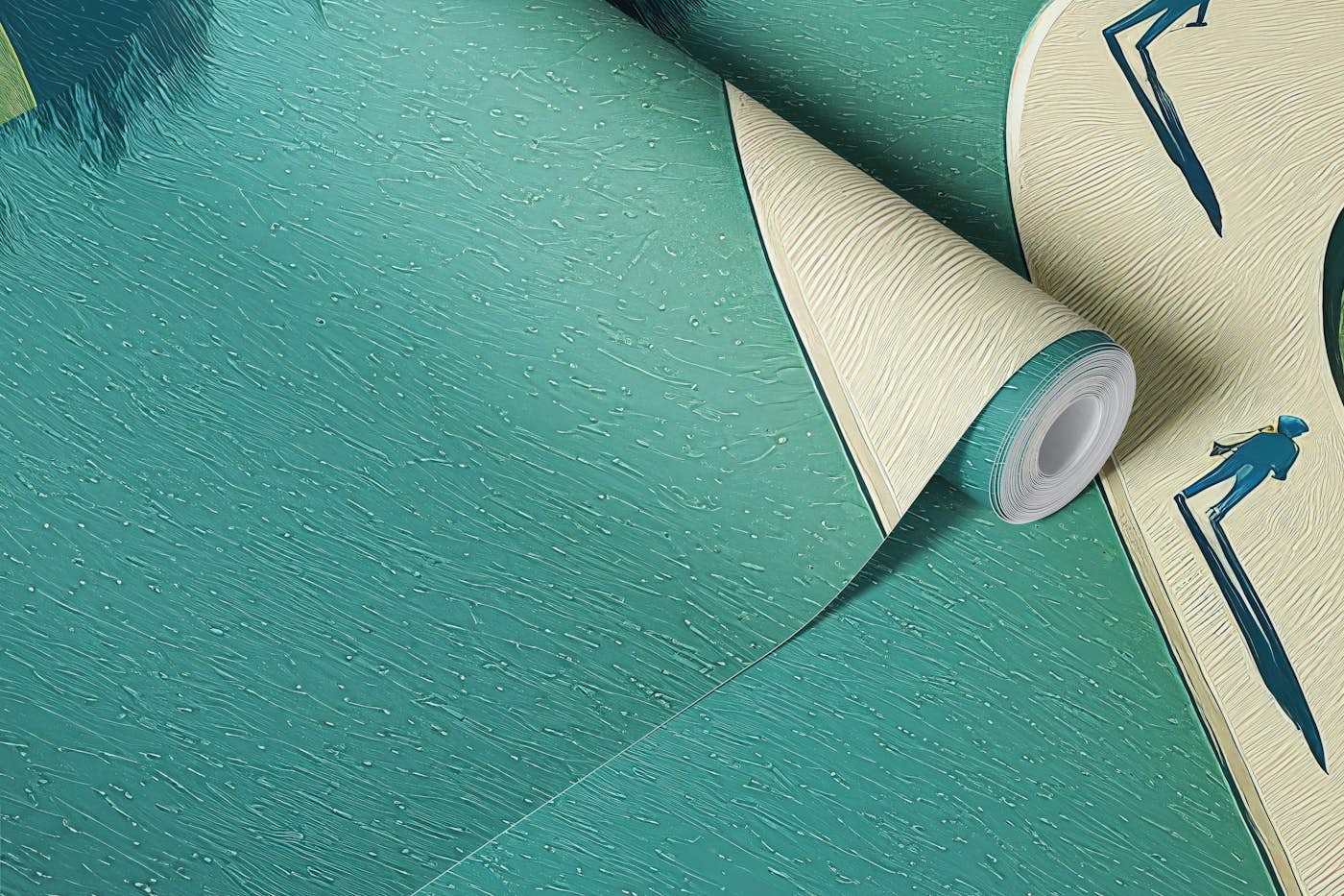 Abstract River Pathways wallpaper roll