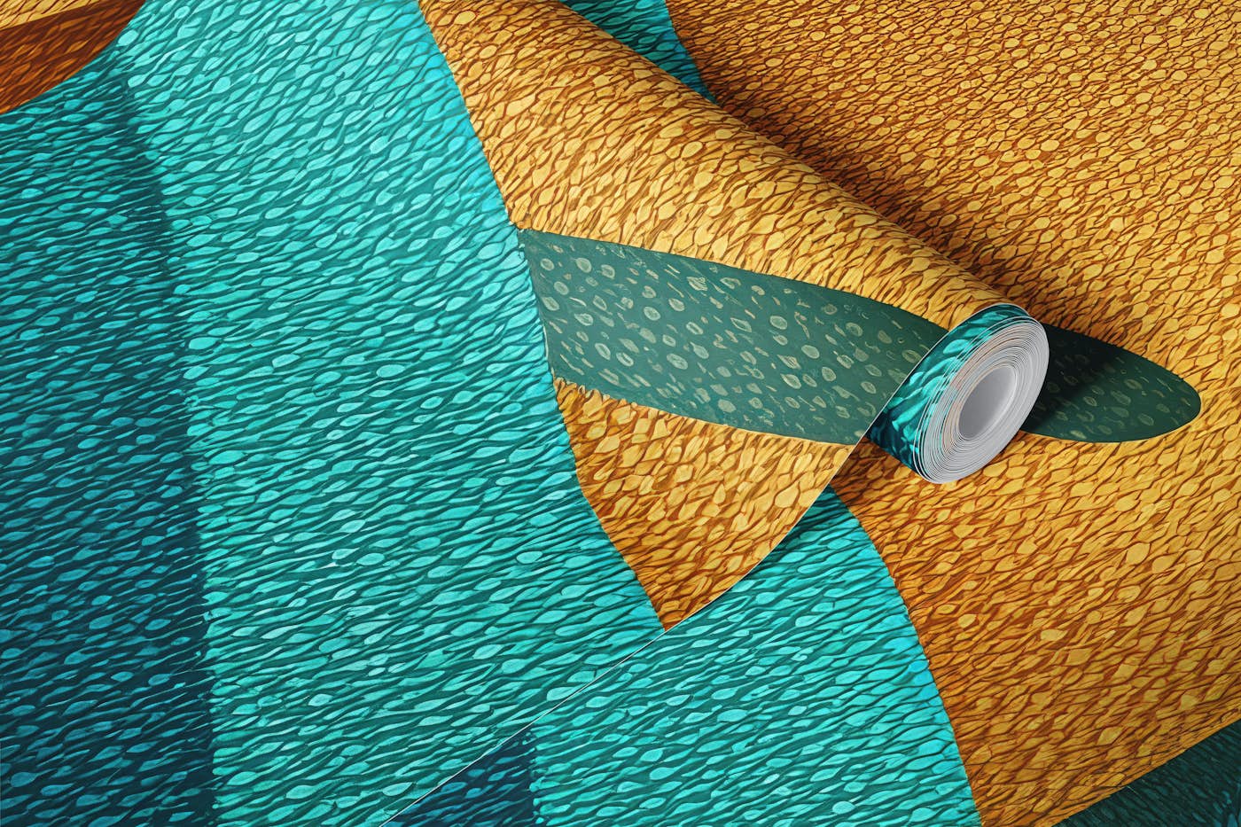 Textured Tropical Leaves wallpaper roll