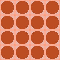 Retro Burnt Orange Dots tapeet