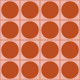 Retro Burnt Orange Dots