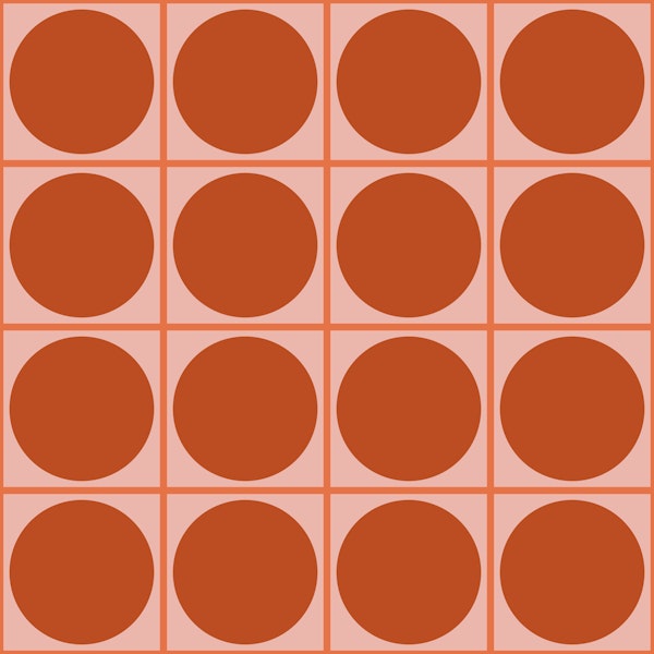 Retro Burnt Orange Dots