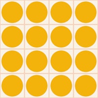Scandi Mustard Circle Tiles tapeet