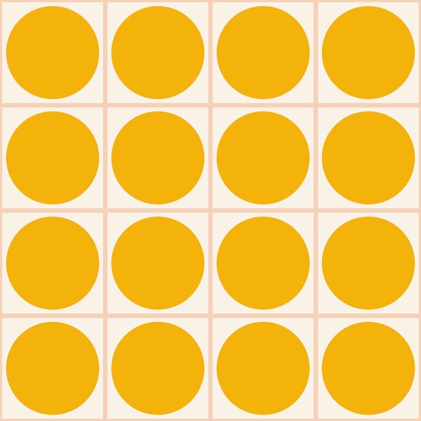 Scandi Mustard Circle Tiles