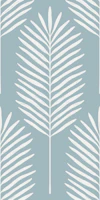 Modern Coastal Palm Fronds - Scandi Blue wallpaper